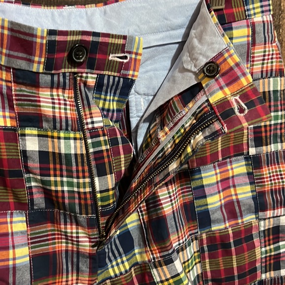 Brooks Brothers India Madras Plaid Patchwork Casual Golf Shorts Men’s Size 35 - Picture 3 of 7